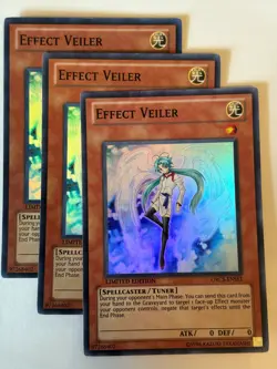 YUGIOH-3x- Effect Veiler - ORCS-ENSE1 - Super Rare - Limited Edition (PLAYSET) - Image 1