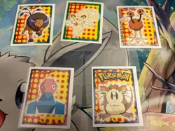 Vintage Pokemon Merlin Sticker Lot Of 5 - Regular - Near Mint - Image 1