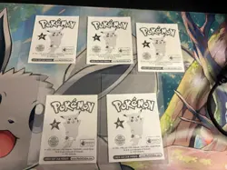 Vintage Pokemon Merlin Sticker Lot Of 5 - Regular - Near Mint - Image 2