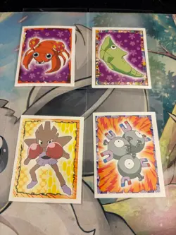 Vintage Pokemon Merlin Sticker Lot Of 4 - Regular - Near Mint - Image 1