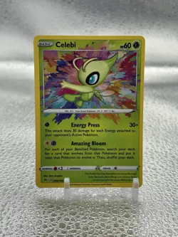 Celebi 009/185 Pokemon TCG 2020 Amazing Rare Holo Card Vivid Voltage, Near Mint - Image 1
