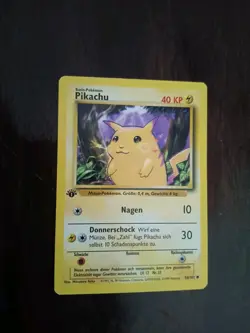 Pokemon Pikachu 1st Edition Base Set Germany #58/102 YELLOW CHEEKS Condition NM - Image 1