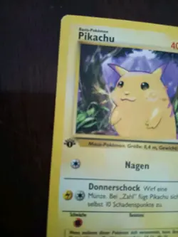 Pokemon Pikachu 1st Edition Base Set Germany #58/102 YELLOW CHEEKS Condition NM - Image 2