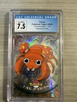 Pokemon Topps Spectra-Chrome Paras 46 CGC 7.5 - Image 1