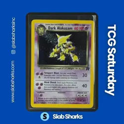 2000 POKEMON TEAM ROCKET #1/82 DARK ALAKAZAM HOLO RARE - Image 1