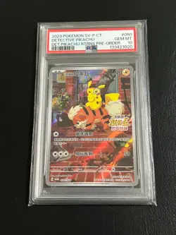 Detective Pikachu 2023 Pokemon PSA 10 050/SV-P Promo Pre-Order T-Chinese - Image 1