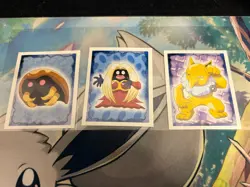 Vintage Pokemon Merlin Sticker Lot Of 3 - Regular - Near Mint - Image 1