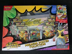 Pokemon TCG Ascended Heroes Premium Poster Collection Mega Lucario EX IN HAND - Image 1