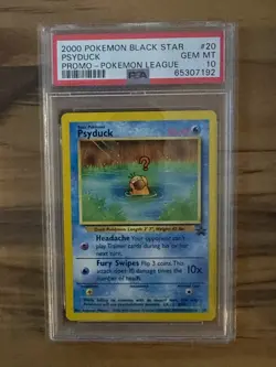 Pokemon League BLACK STAR PSYDUCK PROMO #20 PSA 10 Cert # 65307192 - Image 1