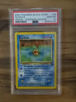 Pokemon League BLACK STAR PSYDUCK PROMO #20 PSA 10 Cert # 65307192 - Image 2