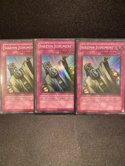 Yu-Gi-Oh! TCG Solemn Judgment Retro Pack RP01-EN045 Unlimited Super Rare X3 - Image 1