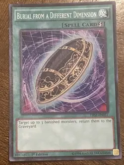 Yu-Gi-Oh! Burial from a Different Dimension THSF-EN051 1st Edition Super Rare LP - Image 1