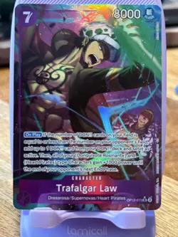 One Piece Trafalgar Law OP12-073 Alt Art SR Legacy of the Master English NM Foil - Image 1