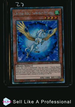 CRYSTAL BEAST SAPPHIERE PEGASUS YUGIOH EN179 2024 QUARTER CENTURY BONANZA PLA SR - Image 1