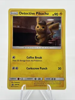 Detective Pikachu SM190 Sun & Moon Black Star Promo Holo Pokemon TCG Card - Image 1
