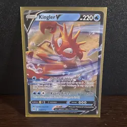 Kingler V 028/172 Swsh09: Brilliant Stars Ultra Rare Holo Pokemon Card - Image 1
