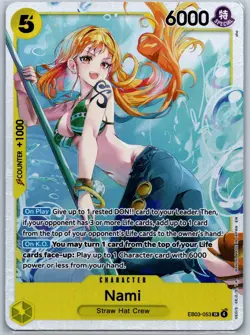 Nami (053) SR Extra Booster: One Piece Heroines Edition EB03-053 NM OP Card Foil - Image 1