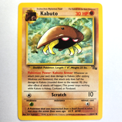 Kabuto 50/62 Pokemon TCG Fossil NM Vintage 1999 Card - Image 2