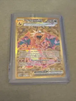 Pokemon TCG Gold Charizard EX Obsidian Flames 228/197 Secret Hyper Rare Card - Image 1