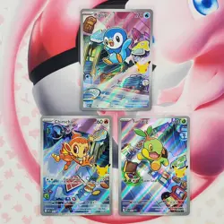 Piplup 042 + Chimchar 041 + Turtwig 040 - First Partner Pokemon Cards - #L47 - Image 1