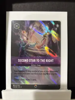 Disney Lorcana TCG Second Star to The Right Enchanted Holo Card 210/204 EN 1 - Image 1