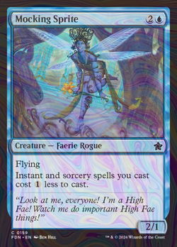 Foil Mocking Sprite - Foundations - 159 | MTG Card - Image 1