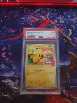 PSA 10 Pikachu 020/M-P McDonald's Happy Set Promo Pokemon Card Japan 2025 - Image 1