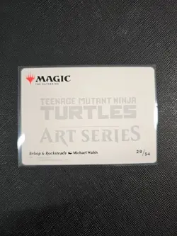 Bebop & Rocksteady Art Card GOLD SIGNATURE TMNT Magic MTG ASTMT #29 NM - Image 2