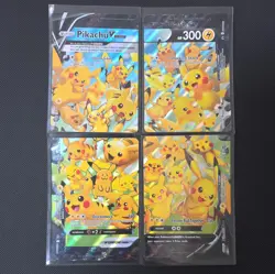 Pokemon TCG Pikachu V-UNION 4 Card Set SWSH Black Star Promo Complete NM - Image 1
