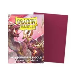 Dragon Shield Matte Dual Pomegranate & Gold Sleeves 100ct - Standard Size - MTG - Image 1