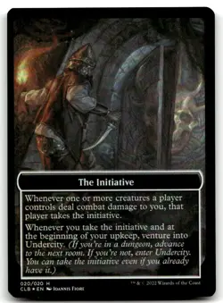 MTG The Initiative // Undercity Double-Sided Token FOIL T Commander Legends: Bat - Image 1