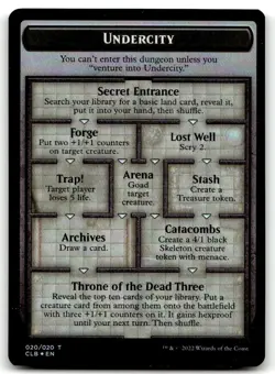 MTG The Initiative // Undercity Double-Sided Token FOIL T Commander Legends: Bat - Image 2