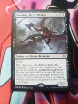 Burning-Rune Demon #81 (NM) Kaldheim KHM Magic MTG - Image 1