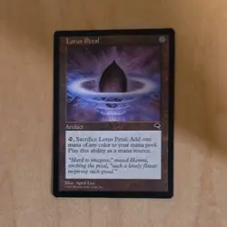 Wizards Lotus Petal Artifact Tempest Common Regular April Lee MTG 1997 - Image 1