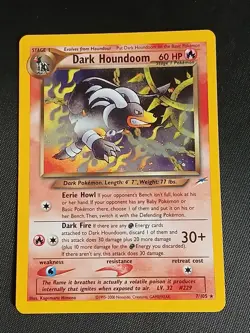 Dark Houndoom Holofoil Pokemon Card Neo Destiny 7/105 LP Unlimited - Image 1