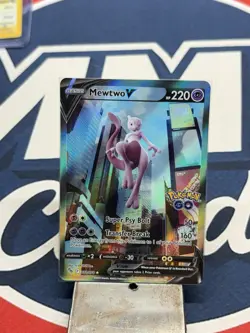 Pokemon Mewtwo V (Alternate Full Art) Ultra Rare Pokemon GO 072/078 NM - Image 1