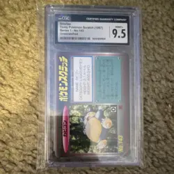 Pokemon Snorlax 143 Tomy Scratch Series 1 1997 Unscratched CGC 9.5 - Image 1