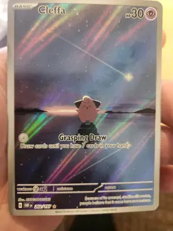 Pokemon Cleffa 202/197 Illustration Rare Obsidian Flames Psychic Basic Card NM - Image 2
