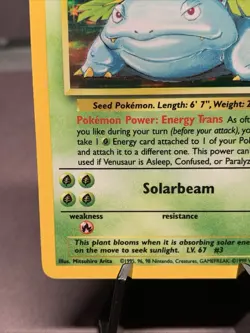 Pokemon TCG Venusaur Base Set Holo Unlimited Holo Rare 15/102 WOTC VTG 1999 - Image 5