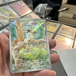 Meowth 106/094 Me02 Phantasmal Flames Illustration Rare Holo Pokemon TCG - Image 1