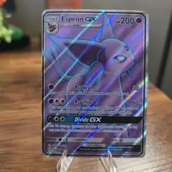 Pokemon TCG card Espeon GX (Full Art) 140/149 SM Base Set Holo NM - Image 1