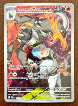 Pokemon TCG Team Rocket's Houndoom Destined Rivals 191/182 Illustration Rare - Image 1