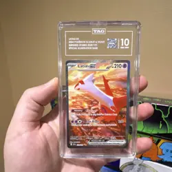 Pokemon TCG Latias ex 239/191 SV08 Surging Sparks Rare Holo TAG 10 - Image 1