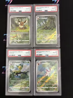 2025 Pokemon TCG Chinese Exclusive Gem Vol. 2 CBB2C Eevee *(4)Pcs Set #3 PSA 10 - Image 1