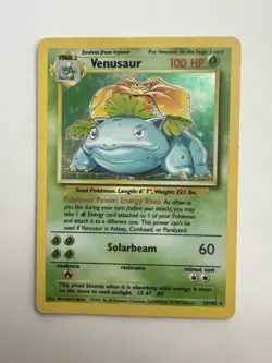 Pokemon Venusaur Holo Rare 15/102 Base Set - Image 1