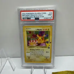 Birthday Pikachu - PSA 9 Celebrations 25th Classic Collection Holo Pokemon MINT - Image 1
