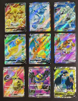 Lot 9 SR Full Art Holo Pokemon TCG Chinese Charizard Dragonite Alakazam NE40 - Image 1