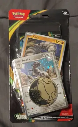 Pokemon TCG Lot of (2) Perfectborder, Checklane Blister, Onix, Steeling, Clawitz - Image 3