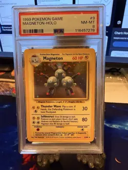 Magneton Holo #9 1999 Pokemon Base Set PSA 8 - Image 1