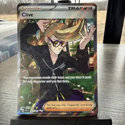 Clive 227/091 - Pokemon TCG Paldean Fates Full Art Trainer - NM - Image 1